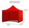 Imagen de Carpa Gazebo Plegable Reforzado 3x3m Con Laterales Hierro