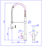 Imagen de Griferia Monocomando Cocina Duchador Acero Inoxidable - L80110