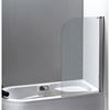 Imagen de MAMPARA BAÑO VIDRIO TEMPLADO REBATIBLE 80X140