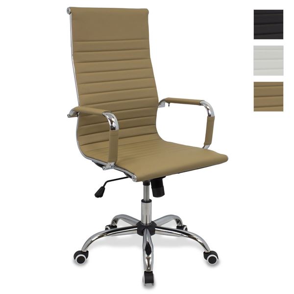 Sillon Oficina Gerencial Escritorio Aluminium Eames Pc Cuota Color Negro