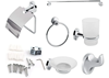 Imagen de Set Kit Accesorios Para Baño 6 Piezas Cromo Levian Rollersur L004Z