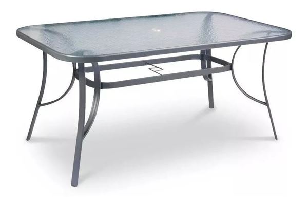 Imagen de Mesa De Vidrio Jardin Exterior Rectangular 110 X 70 X 60