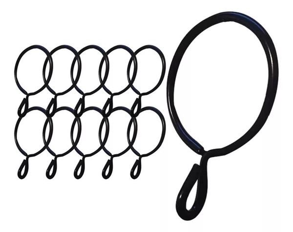 Imagen de Argollas 40mm Para Barral Hierro Negro De 25mm X 20 Unidades