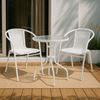 Imagen de Juego De Jardin Mesa Vidrio + 4 Sillas - Set Combo - Rattan Blanco
