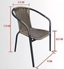 Imagen de Juego De Jardin Mesa Vidrio + 4 Sillas - Set Combo - Rattan Negro