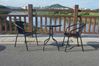 Imagen de Juego De Jardin Mesa Vidrio + 4 Sillas - Set Combo - Rattan Negro