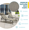 Imagen de Combo 2 Reposeras Textilene + Mesa de Vidrio | Reposeras Apilables 4 Posiciones para Exterior y Jardín